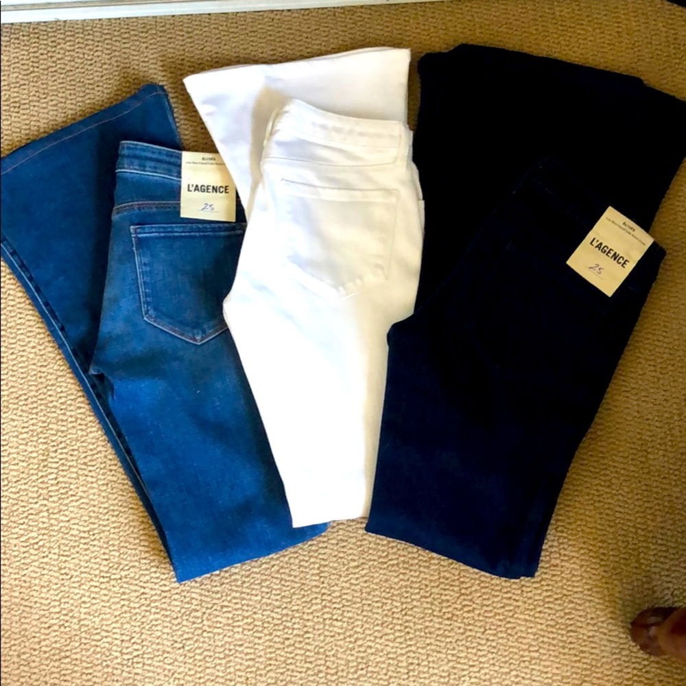 3 Pairs of NWT L’agence Jeans Sz 25